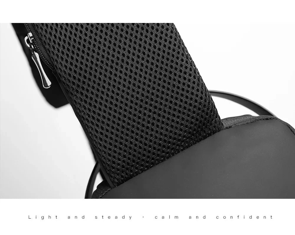 USB Charging Crossbody Package Men Anti Theft Chest Bag Shoulder Bags School Short Trip Messengers Bags Men's Oxford Sling Pack