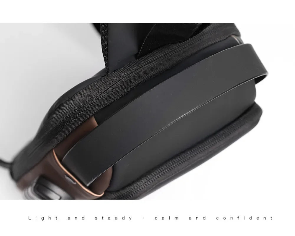 USB Charging Crossbody Package Men Anti Theft Chest Bag Shoulder Bags School Short Trip Messengers Bags Men's Oxford Sling Pack