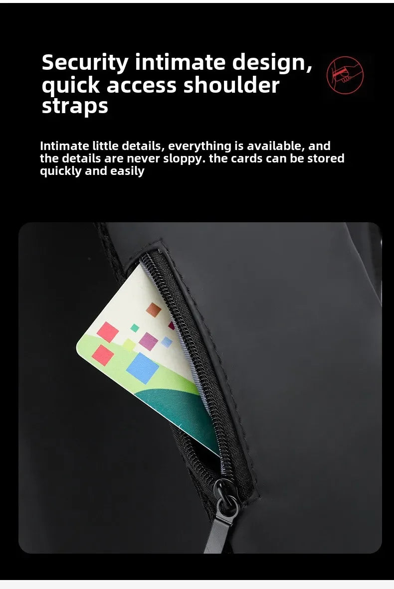 USB Charging Crossbody Package Men Anti Theft Chest Bag Shoulder Bags School Short Trip Messengers Bags Men's Oxford Sling Pack