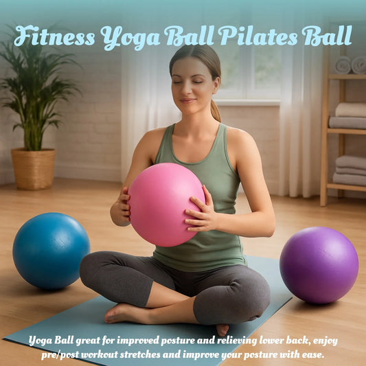 Fitness Yoga Ball Pilates Ball Inflated Mini Frosted Shaped Explosion-proof Slip Resistant Core Balance Ball with Included Tube