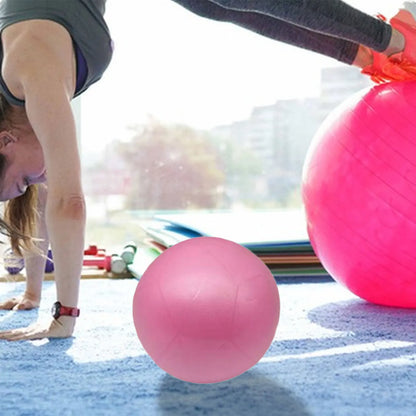 Fitness Yoga Ball Pilates Ball Inflated Mini Frosted Shaped Explosion-proof Slip Resistant Core Balance Ball with Included Tube