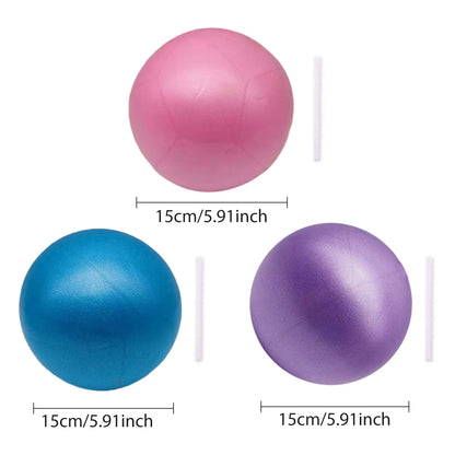 Fitness Yoga Ball Pilates Ball Inflated Mini Frosted Shaped Explosion-proof Slip Resistant Core Balance Ball with Included Tube