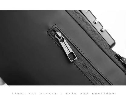 USB Charging Crossbody Package Men Anti Theft Chest Bag Shoulder Bags School Short Trip Messengers Bags Men's Oxford Sling Pack