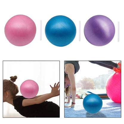 Fitness Yoga Ball Pilates Ball Inflated Mini Frosted Shaped Explosion-proof Slip Resistant Core Balance Ball with Included Tube