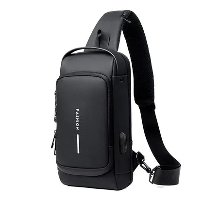 USB Charging Crossbody Package Men Anti Theft Chest Bag Shoulder Bags School Short Trip Messengers Bags Men's Oxford Sling Pack